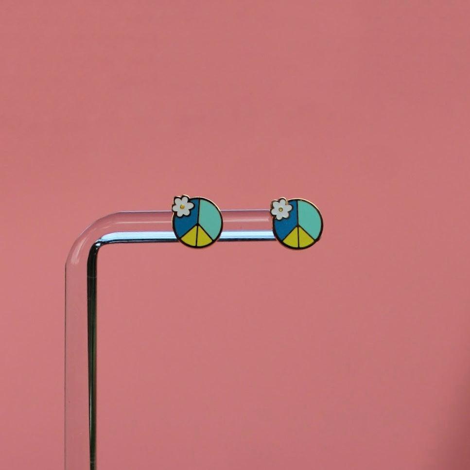 Color Block Peace & Blossoms - Blue - Petite Posts