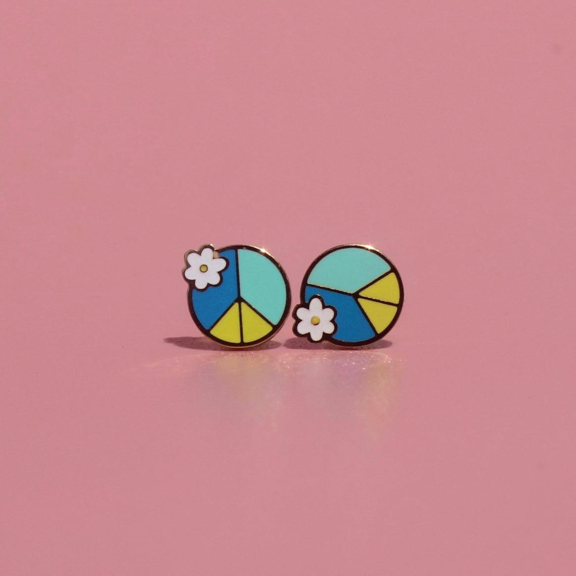 Color Block Peace & Blossoms - Blue - Petite Posts